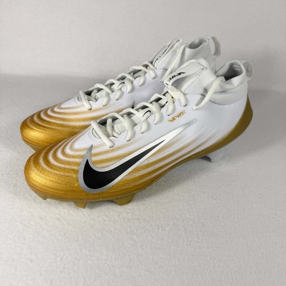 Nike Vapor Pro 1 Football Cleats NWB Men's 11.5 White Metallic Gold Black
